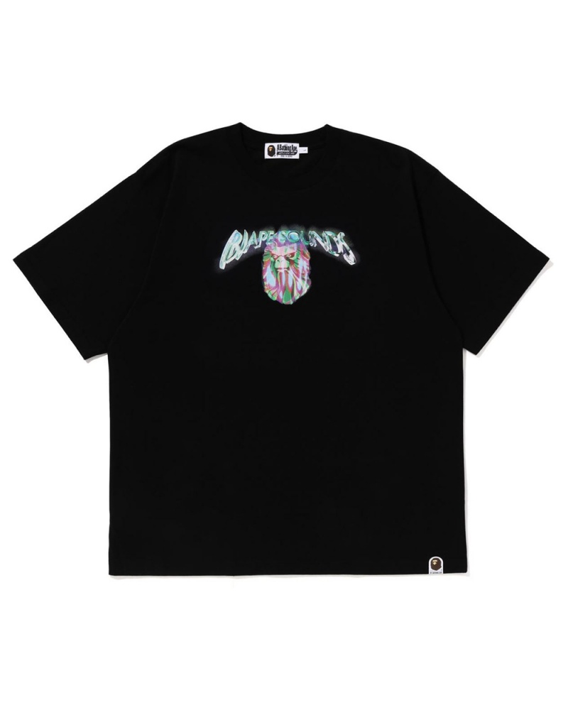 T Shirts Bape Sounds Noir Homme | TUN-56320827